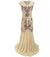 Vintage 1920-Luvun Art Deco Beige Mekko