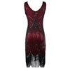 Vintage 20-Luvun Gatsby-Mekko, Viininpunainen