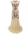 Vintage 20-Luvun Retro Mekko Beige