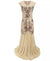 Vintage 20-Luvun Retro Mekko Beige