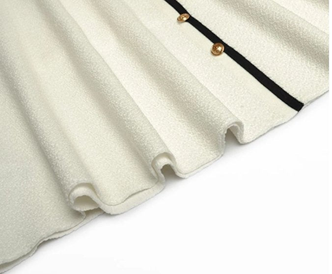 Vintage 40-Luvun Taidevalkoinen Mekko