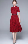 Vintage 40-Luvun Design-Punainen Mekko