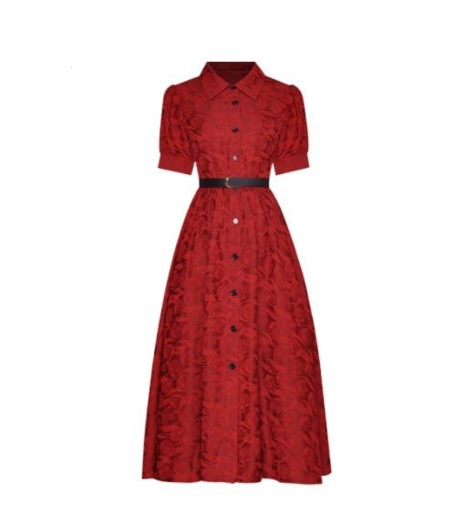 Vintage 40-Luvun Design-Punainen Mekko