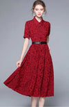 Vintage 40-Luvun Design-Punainen Mekko