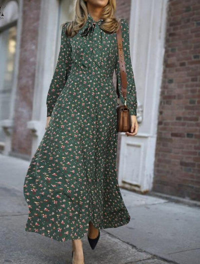 Vintage 40-Luvun Flowy Green Mekko