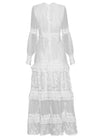 Vintage 40-Luvun Valkoinen Lyhtymekko