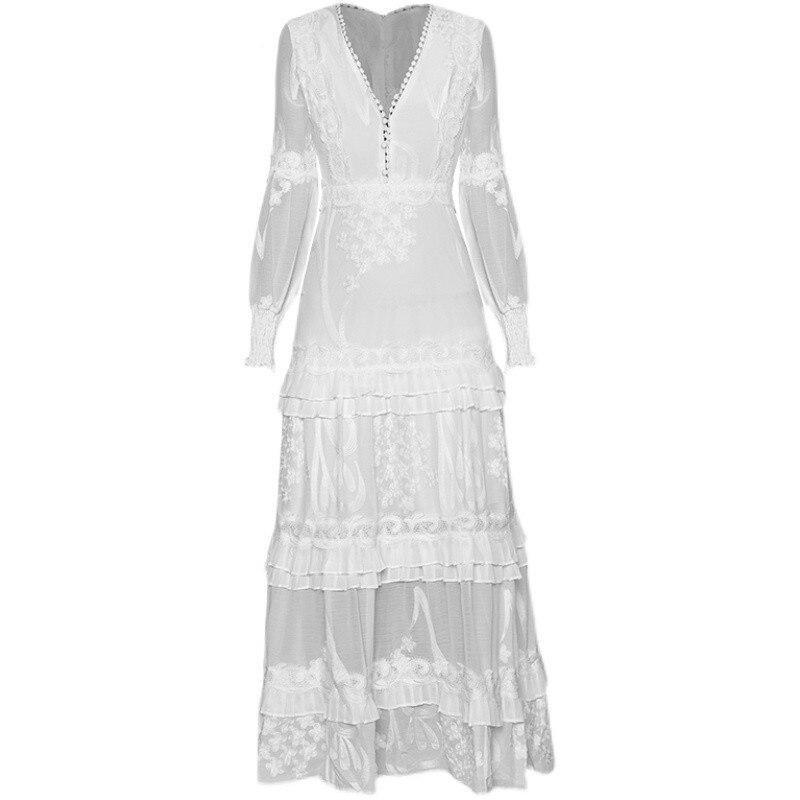Vintage 40-Luvun Valkoinen Lyhtymekko