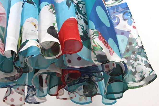 Vintage 40-Luvun Pitkä Tilkkumekko