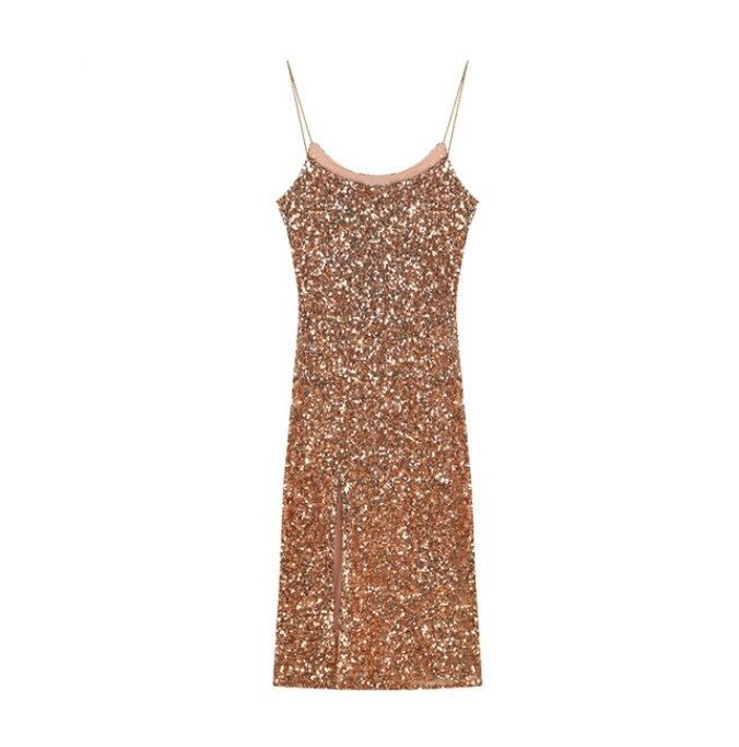 Vintage 40-Luvun Bodycon-Mekko, Khaki