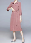 Vintage 40-Luvun Old School Mekko Vaaleanpunainen