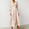 Vintage 40-Luvun Beige Satiinimekko