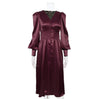 Vintage 40-Luvun Burgundinen Satiinimekko