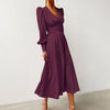 Vintage 40-Luvun Burgundinen Satiinimekko