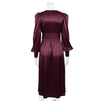 Vintage 40-Luvun Burgundinen Satiinimekko