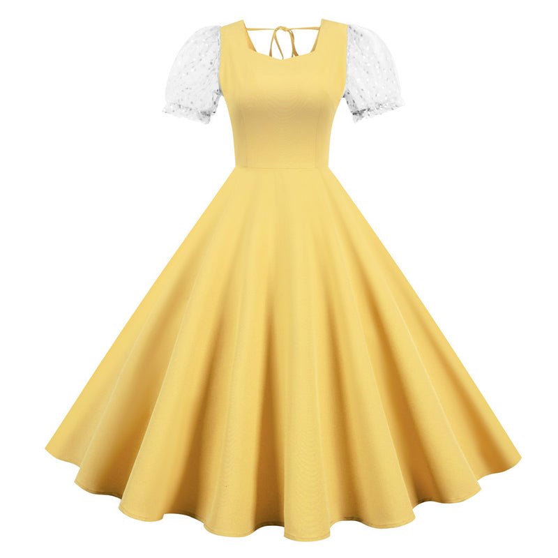 Vintage 50-Luvun Keltainen Mekko