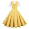Vintage 50-Luvun Keltainen Mekko