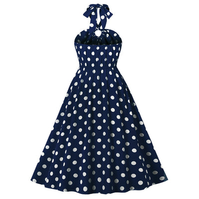 Vintage 50-Luvun Laivastonsininen Mekko