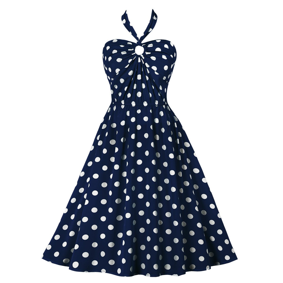 Vintage 50-Luvun Laivastonsininen Mekko