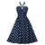 Vintage 50-Luvun Laivastonsininen Mekko