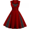 Vintage 60s Plus Size -Mekko, Viininpunainen