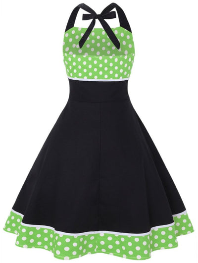 Vintage 60-Luvun Mekko Plus-Koon Vihreä