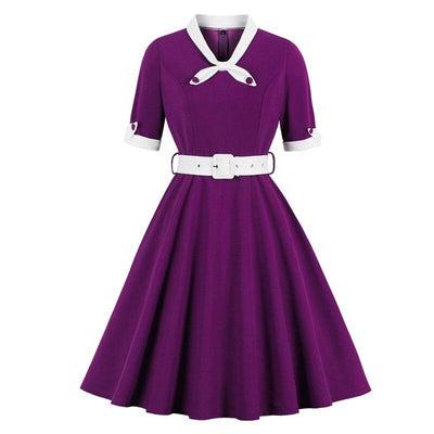 Vintage Syksyn Violetti Mekko