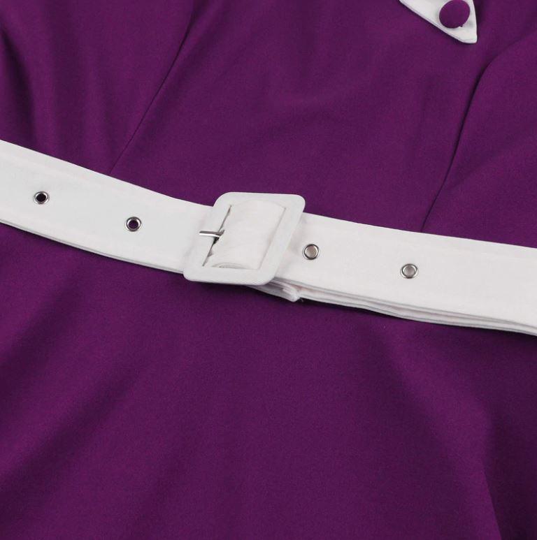 Vintage Syksyn Violetti Mekko