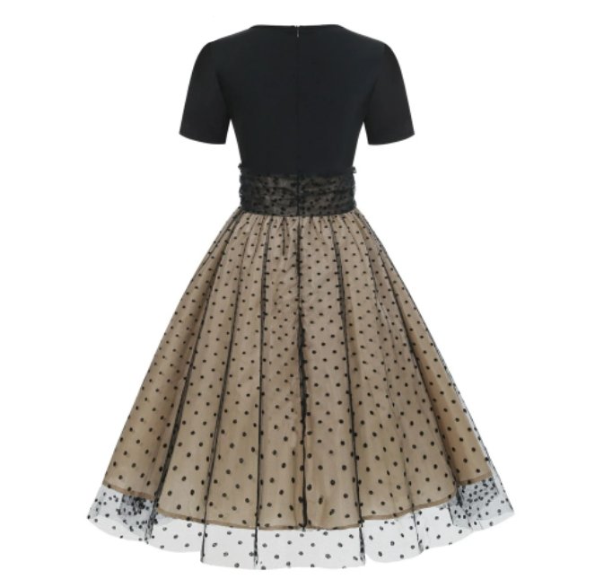 Preppy Vintage -Mekko, Musta