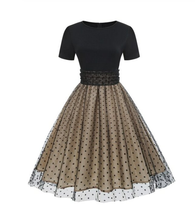 Preppy Vintage -Mekko, Musta