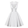 Vintage Valkoinen Rockabilly-Mekko