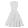 Vintage Valkoinen Rockabilly-Mekko