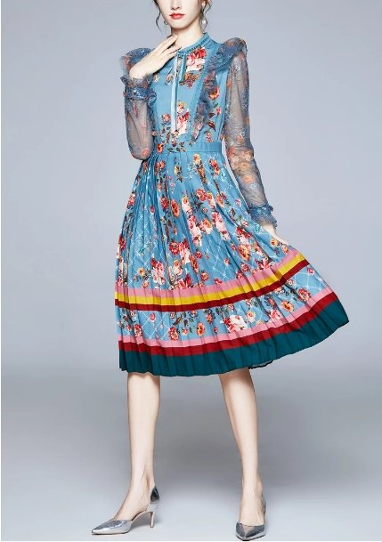 Vintage Posliinisininen Mekko