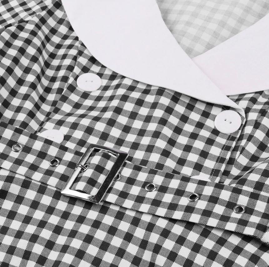 Vintage Musta Ruutumekko