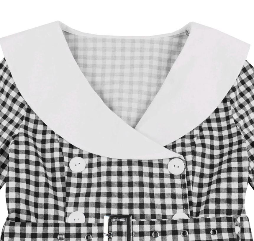 Vintage Musta Ruutumekko