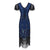 Vintage Sininen Charleston Mekko