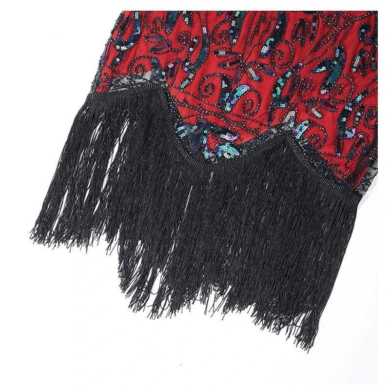 Vintage Punainen Charleston Mekko