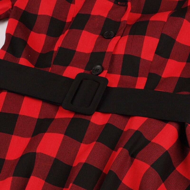 Vintage Ruudullinen Paitamekko