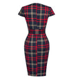 Vintage Neliömäinen Ruutumekko