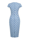 Vintage Neliömäinen Pilkkumekko
