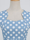 Vintage Neliömäinen Pilkkumekko