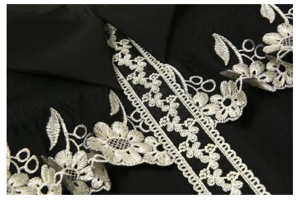 Vintage Musta Peter Pan -Kaulusmekko