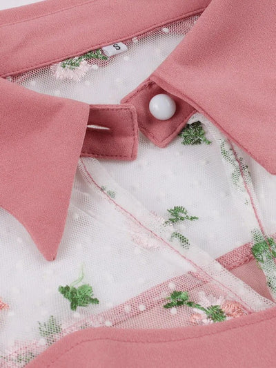 Pinkki Peter Pan -Kaulus Vintage-Mekko