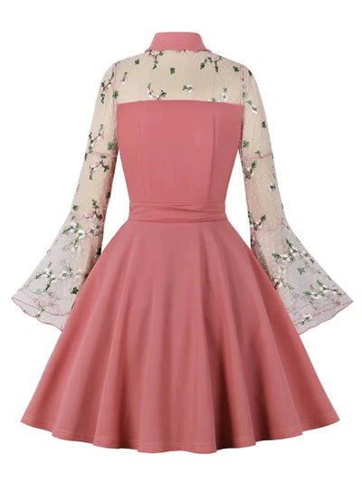 Pinkki Peter Pan -Kaulus Vintage-Mekko
