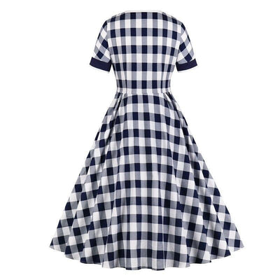 Vintage Check -Puuvillamekko