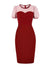Vintage Pencil Chic Mekko Viininpunainen