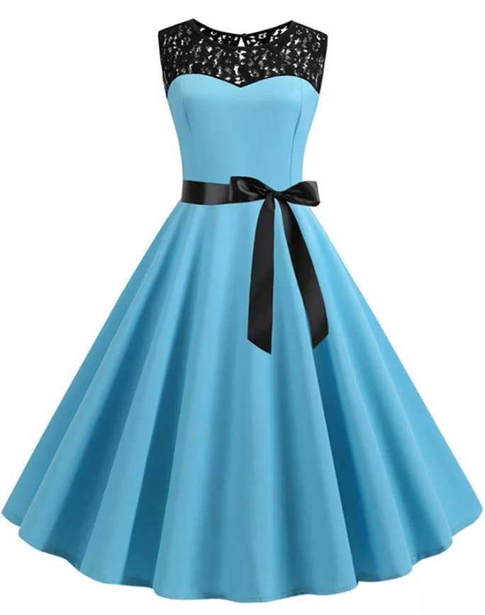 Vintage Pastellinvärinen Piikamekko