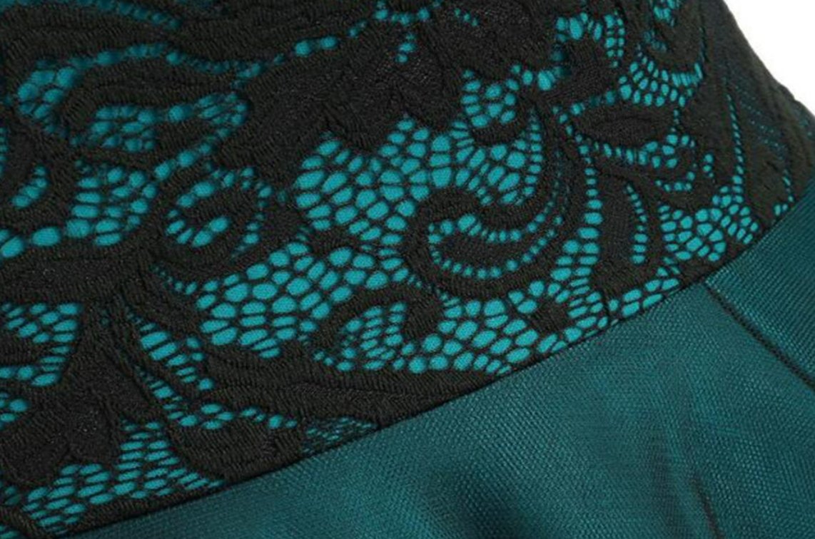 Vintage 50-Luvun Vihreä Pitsimekko