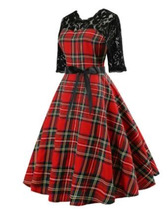 Vintage Pitsinen Ruutumekko