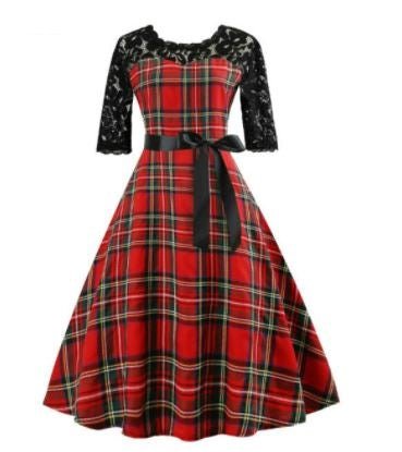 Vintage Pitsinen Ruutumekko