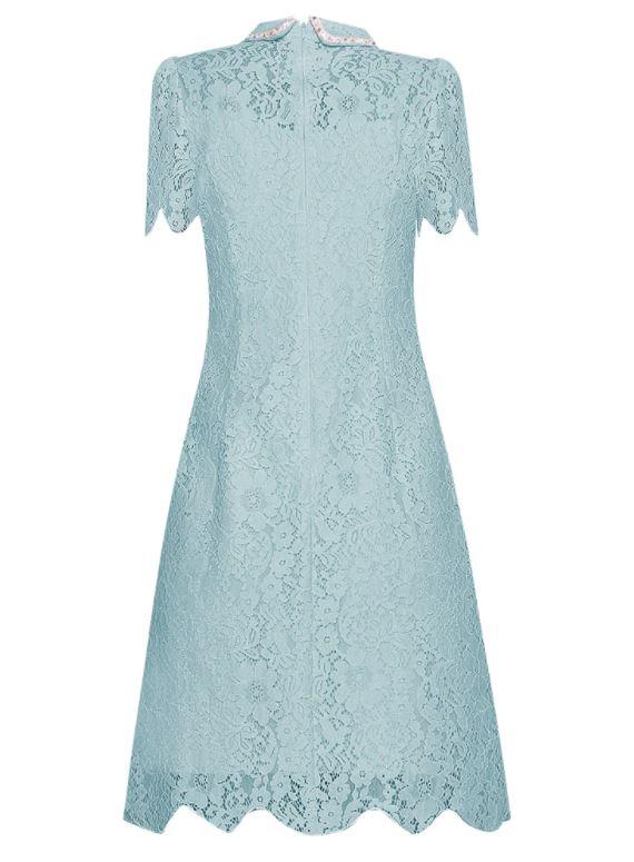 Vintage Turkoosi Pitsimekko